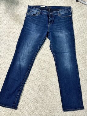 KUT From The Kloth Boyfriend Jeans Womens 14 Dark Wash Blue Denim Straight Leg